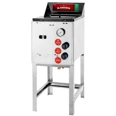 Freidora A Gas El Gauchito Ultra Rapida 10 Lts Acero Inox
