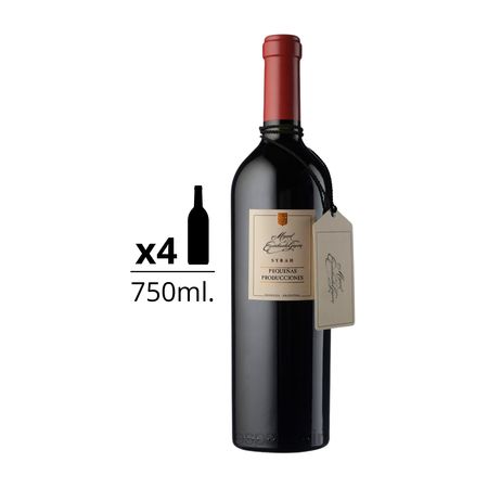 Vino Tinto Pequeñas Producciones Syrah Caja x 4
