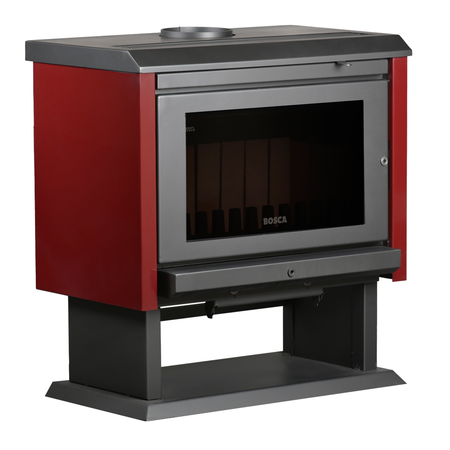 Calefactor a Leña Bosca Gold 800 Black Visión Burdeo