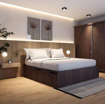 CAMA ECO BOX 2000 EXTENSIBLE DE 90 CM A 200 CM-EMC- WENGUE