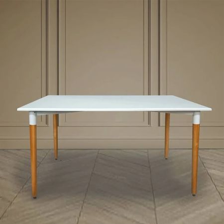 Mesa Rectangular 1.40 Mts Blanca Unican Eames