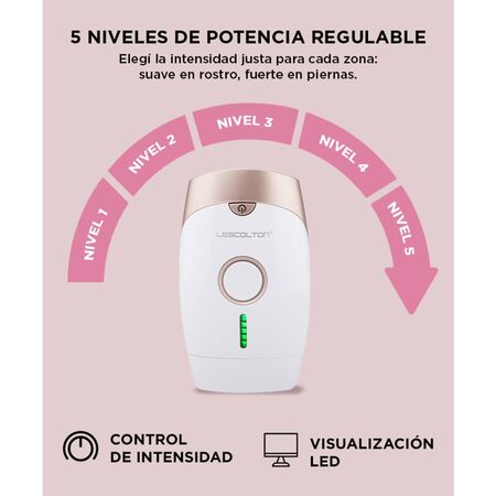 Depiladora Láser Lescolton T002 5 Niveles 36w Filtro UV