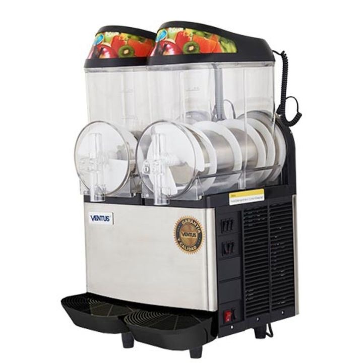 Maquina Granizadora Jugos Granizados Ventus 2 Tanques 670w Plateado - Vista 1