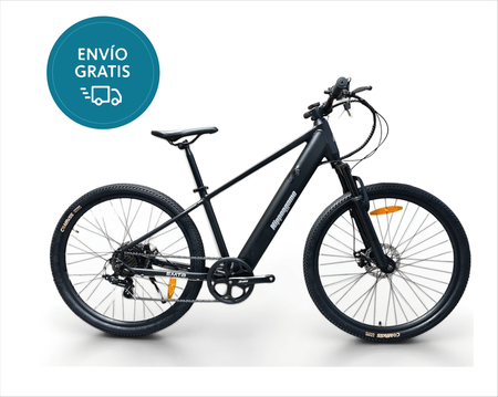 Bicicleta Electrica Nippongame EMTB - Talle Unico - Negro - 7vel - Cuadro de aluminio bateria integrada - Frenos a discos mecanicos - Rodado 27.5"