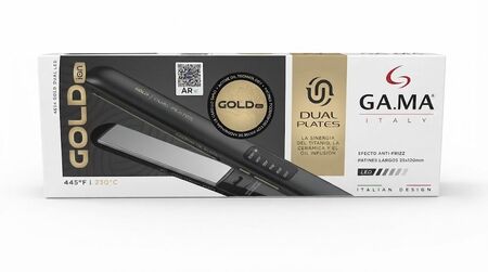 GA.MA PLANCHA P/CABELLO CP14 LED DUAL PLATES GOLD ION (9502)