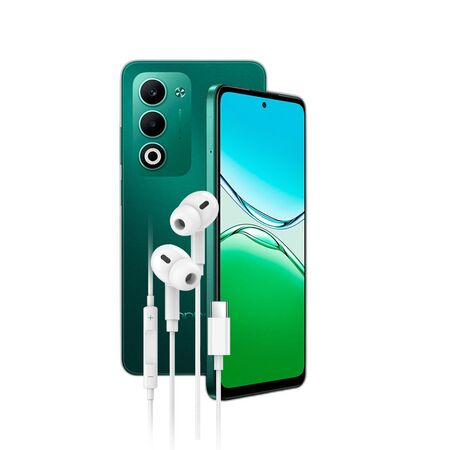 Combo Oppo A5 4G 4+256GB Verde + Auriculares Dekkin USB-C