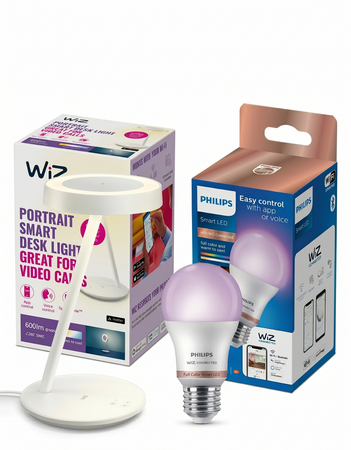 Lampara Led Philips Wifi Color E27 x3 +Lampara De Escritorio
