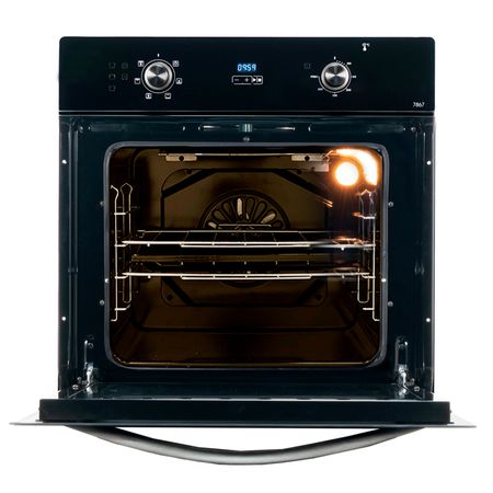 Horno electrico Florencia BlackSilver Triple Cristal Termostato Timer FL-7867-E