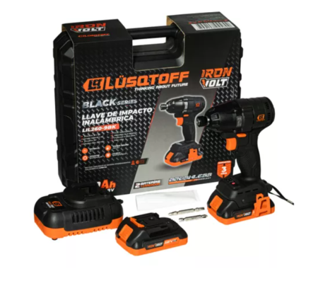 Atornillador De Impacto Lusqtoff Lil260-9bk Brushless + Kit