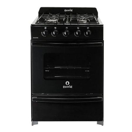 Cocina Escorial Master S2 Black Ge 56Cm Negra Gas Envasado