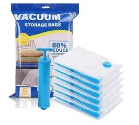 Set X 5 bolsas al vacío guarda ropa acolchado