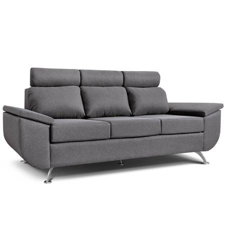 Sillón 3 Cuerpos Berlin Moderno Tapizado Shot Onyx Espácity