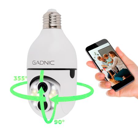 Cámara de Seguridad Gadnic tipo Bulbo Doble Visión Nocturna