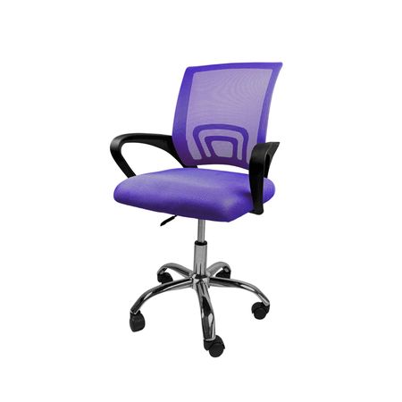 Silla De Escritorio Ergonomicas Oficina Giratoria Con Ruedas color Violeta