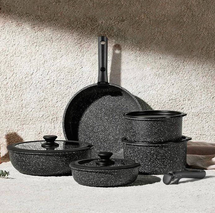 Bateria de Cocina 11Pz. Granito con Mango Desmontable - Vista 6