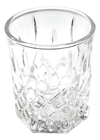 Set X6 Vaso Whisky Cristar Diamante Labrado Trago 300ml Transparente
