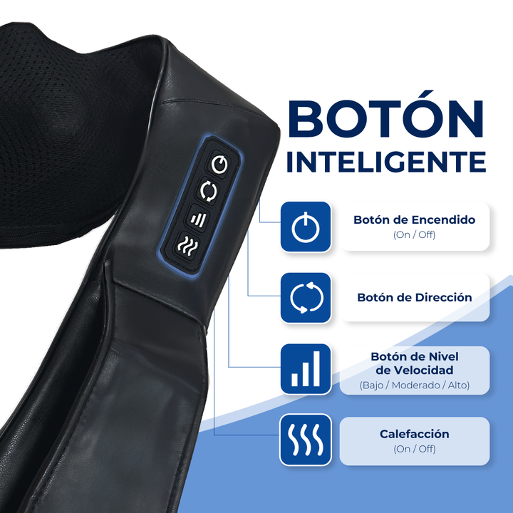 Masajeador Cervical Hombros Cuello Espalda Rodillo Relax I1000 - Vista 3