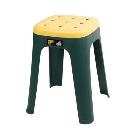 Banqueta Apilable Driven Verde Y Amarillo 29x29x46 Cm