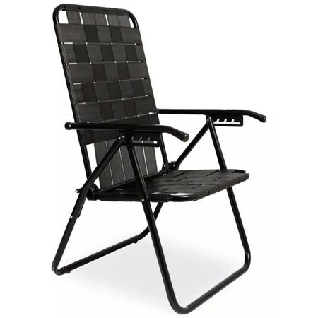 Reposera Sillon Negra de Aluminio 5 Posiciones