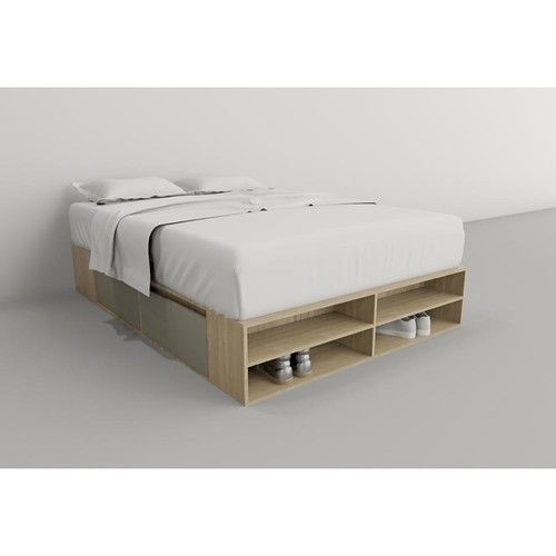 Box de Cama DS Home 1,60 m 4 Cajones 1 Puerta Olmo Gris 203x33x162 cm - Vista 4