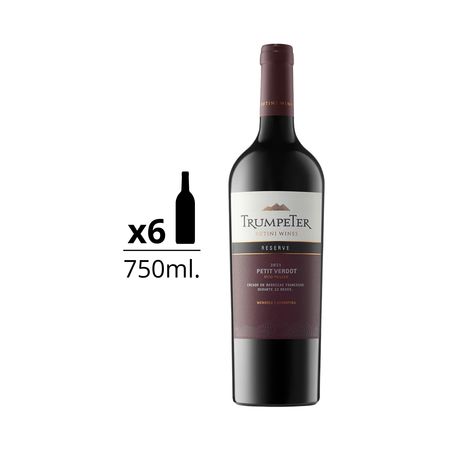 Vino Tinto Trumpeter Reserve Petit Verdot Caja x 6