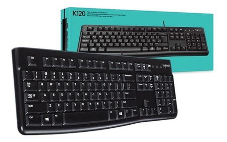 Teclado Logitech K120 Usb Español Resistente Antiderrames