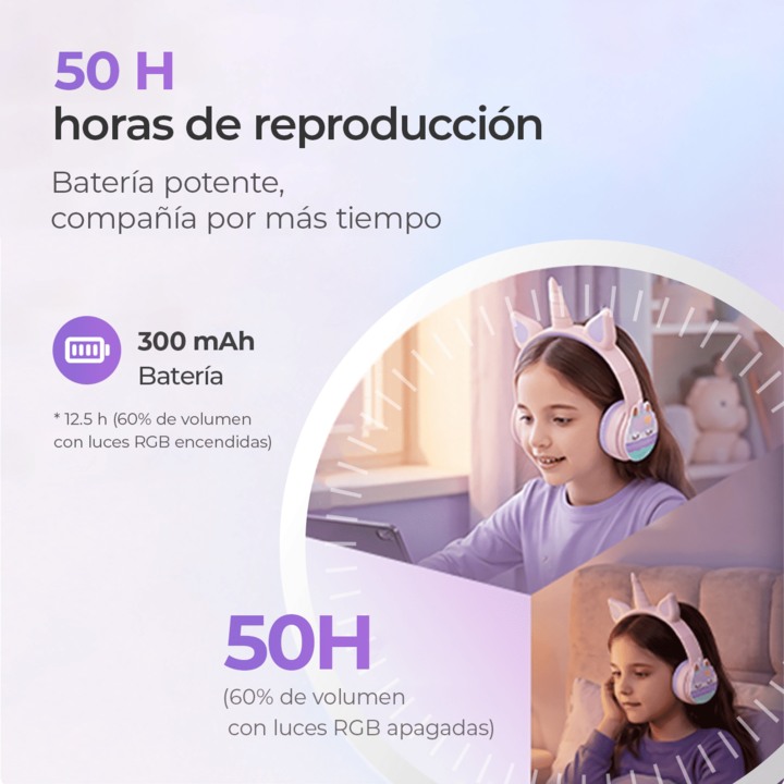 Auricular Infantil Havit Luz Rgb Y Microfono - Vista 5