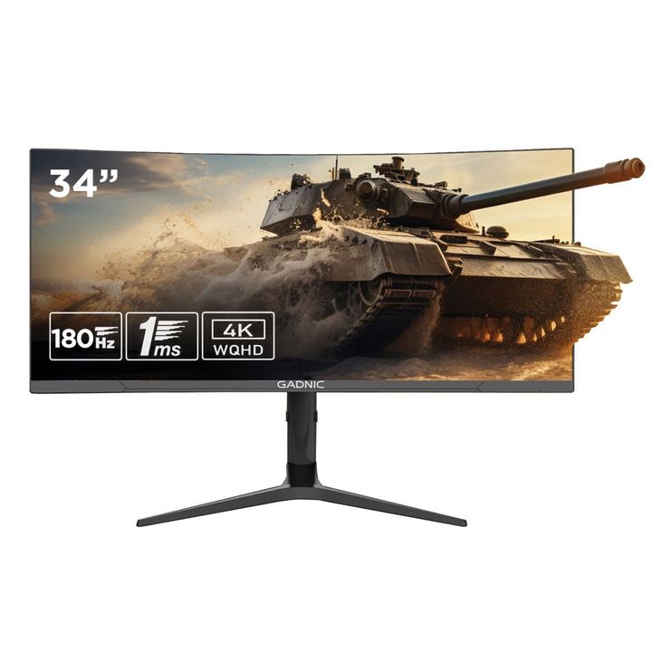 Monitor Gamer Curvo Gadnic X-Micro 34 180Hz QHD RGB - Vista 1