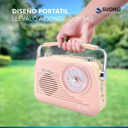 Radio Portátil Suono Bluetooth Vintage Retro Parlante Usb Aux Recargable