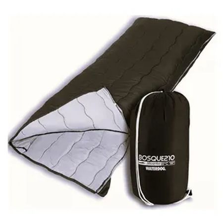 Bolsa De Dormir Rectangular Con Cierre Total Waterdog Bosque210bk Negro
