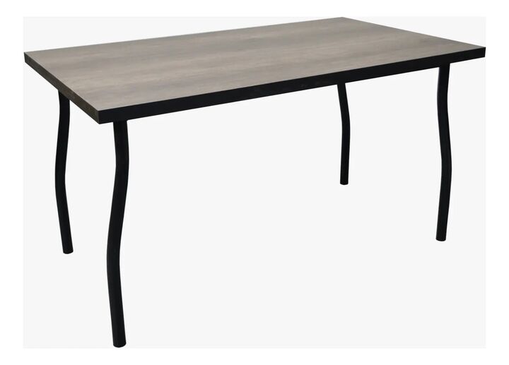 Juego De Mesa 1.4 X 0.80 Y 6 Sillas Cuerina Dakot Negro - Vista 5