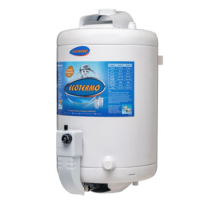 Termotanque Ecotermo 53 Lts Conexion Inferior Alta Recuperacion Gas Natural - Vista 2