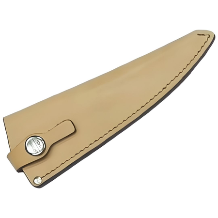 Vaina Uniblock 3 Claveles Cuchillo Cuero Original Boton Marrón Claro