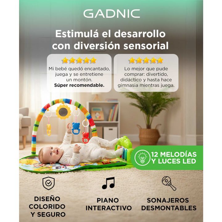 Colchoneta de Bebe Gadnic Gimnasio Musical - Vista 2