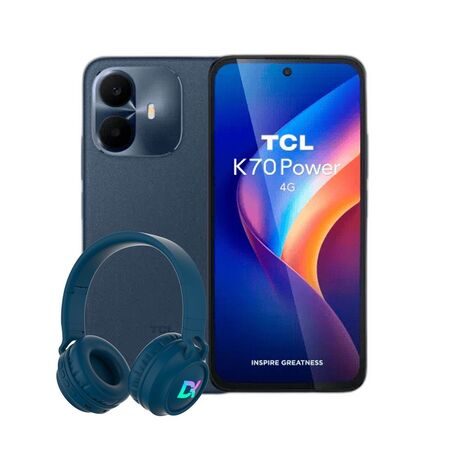 Combo TCL K70 Power 4+256GB Nebula Blue + Auriculares Dekkin Verde