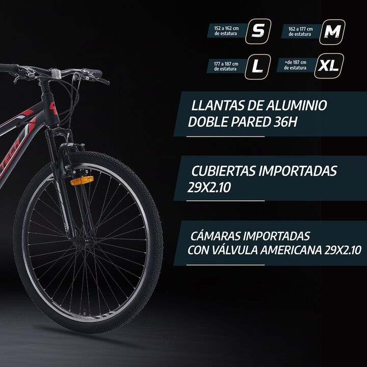 Bicicleta Mtb Overtech R29 Q3 Con Suspensión 21 Velocidades - Vista 16