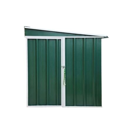 Armario Deposito Galpon de jardin Casi 2x2x2 Techo 1 agua Verde DON ACERO 