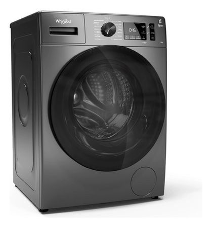 Lavarropas Whirlpool Wnq90as 9kg Carga Frontal Titanium Gris