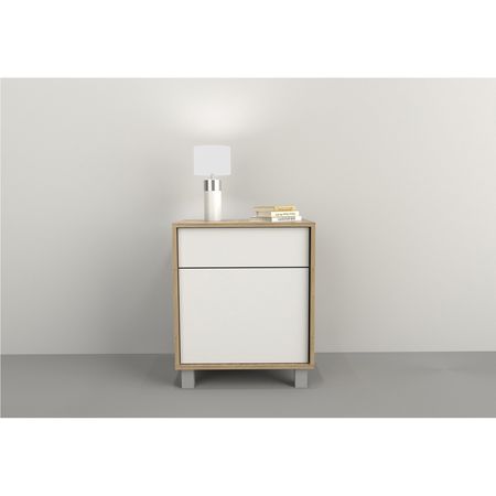 Mesa De Luz 1 Puerta 1 Cajón Tables Cod: 6426 Olmo Finlandes-Everest