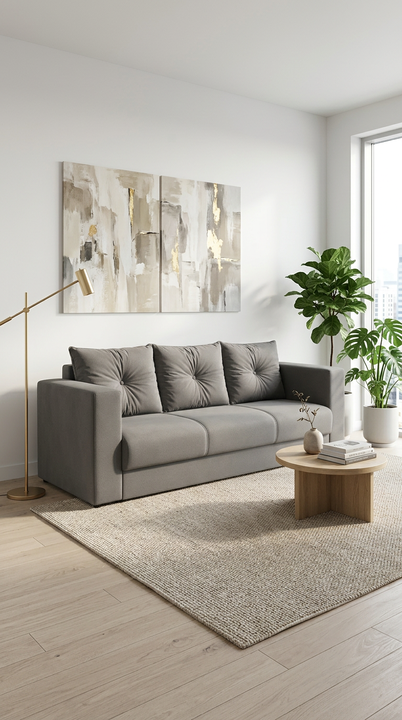 Sillon Yostin tres cuerpos GRIS MEDIO - Vista 2