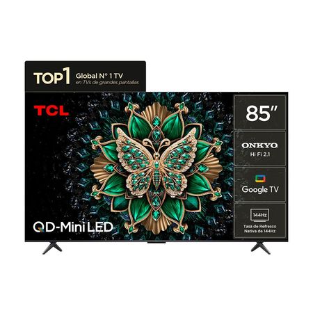 Smart TV TCL 85” 4K Mini LED 85C6K Google TV-RV