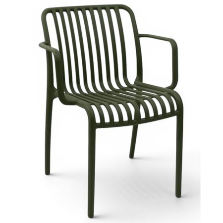Silla Interior/Exterior Apilable Plástico Verde Folium