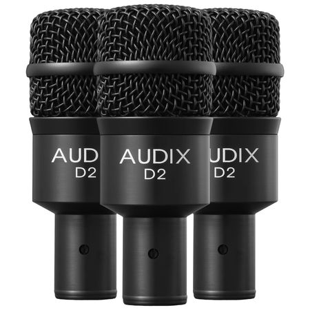 Audix D2 TRIO. Pack de 3 Micrófonos Dinámicos para Toms de Batería