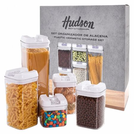 Set x 5 frascos herméticos con tapa Hudson