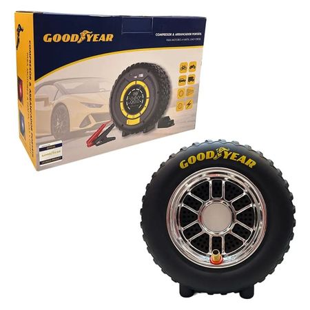 Compresor Rueda y Arrancador Bateria Inalambrico Portatil Goodyear