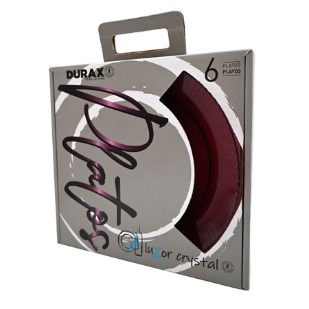 Set Durax 6 Platos Playos Firenze Malbec