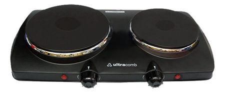 Ultracomb An6600 Anafe Electrico Doble Hornalla 1500/750w Color Negro