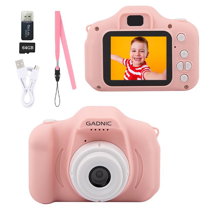 Cámara de Fotos Rosa Gadnic CK32 Digital Para Niños Función Resistente a Golpes - Vista 1