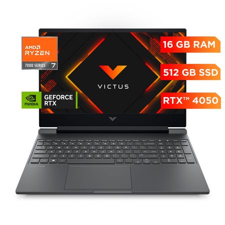 Notebook Hp Victus Ryzen 7 7445hs 16gb 512gb Rtx 4050 Windows 11 Plata Mica