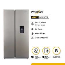 Heladera Side by Side Whirlpool 518 Lts No Frost Inverter Dispenser Agua + Fábrica de Hielo Display Touch Inoxidable WRS955FWMS - Vista 4